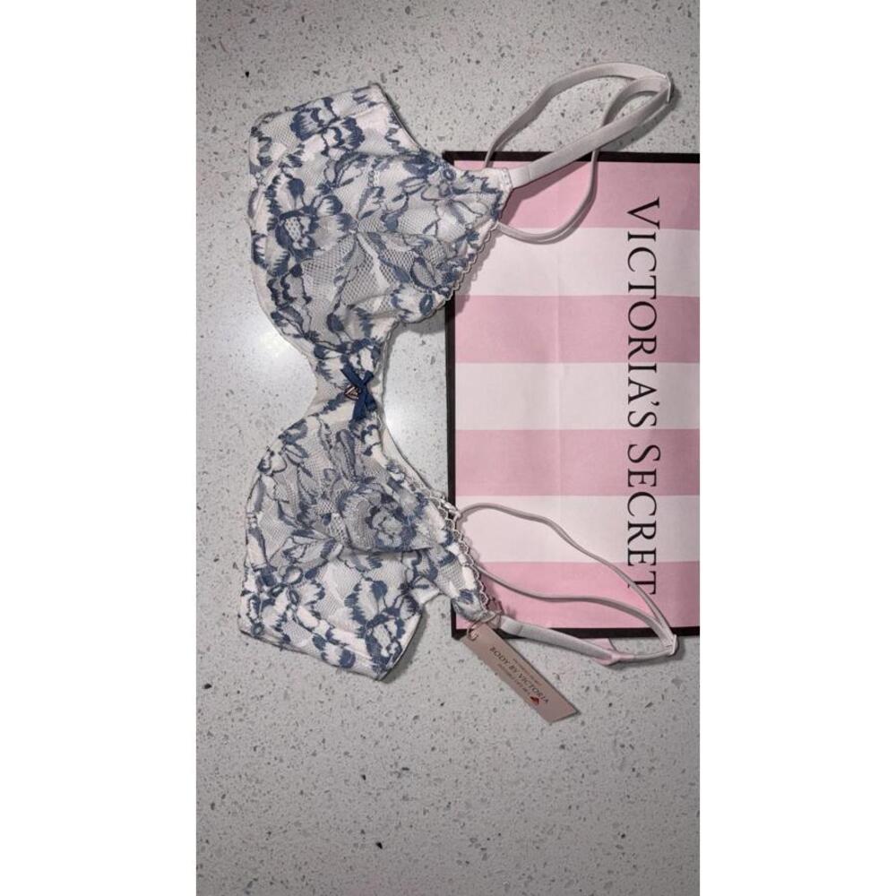 NWT Victoria’s Secret Body by Victoria Invisible Lift Unlined Lace Demi Bra 34C
